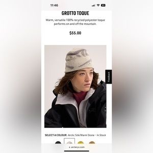 Arc’teryx Grotto beanie, NWT